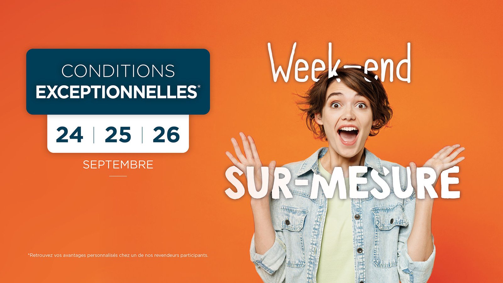 Week-end sur-mesure Richard Vérandas : conditions exceptionnelles les 24, 25 et 26 septembre 2026